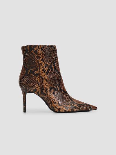 Schutz Women's Mikki Snake-Print Leather Ankle Boots