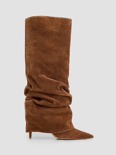 Schutz Women's Mikki Up Cloak 75MM Suede Slouch Boots