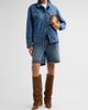 Schutz Women's Mikki Up Cloak 75MM Suede Slouch Boots - 3