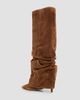Schutz Women's Mikki Up Cloak 75MM Suede Slouch Boots - 4