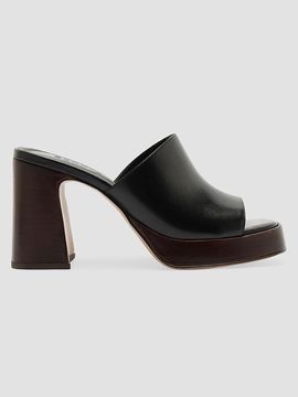 Schutz Women's Rowan 95MM Leather Block-Heel Mules