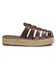 Schutz Women's Valerie 45MM Leather & Raffia Flatform Mules - 7