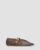Schutz Women's Vick Buckle Embossed Snake-Print Leather Mary Janes - 1