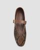 Schutz Women's Vick Buckle Embossed Snake-Print Leather Mary Janes - 5