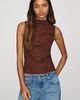 Scotch & Soda Embossed Pleated Mock-Neck Tank Top - 1