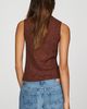 Scotch & Soda Embossed Pleated Mock-Neck Tank Top - 4