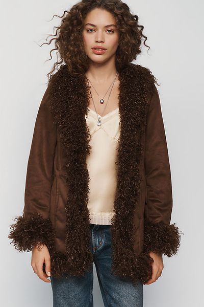 Scotch & Soda Liv Faux Fur Jacket