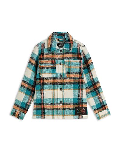 Scotch & Soda Scotch & Soda Boys' Yarn Dyed Boucle Overshirt