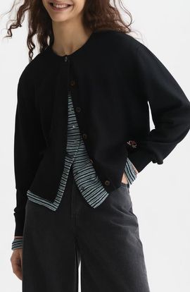 Scotch & Soda Scotch & Soda Compact Relaxed Fit Button Front Cardigan