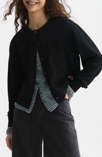 Scotch & Soda Scotch & Soda Compact Relaxed Fit Button Front Cardigan