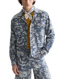 Scotch & Soda Scotch & Soda Delfts Blau Jacquard Patterned Jacket