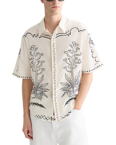Scotch & Soda Scotch & Soda Embroidered Seersucker Shirt