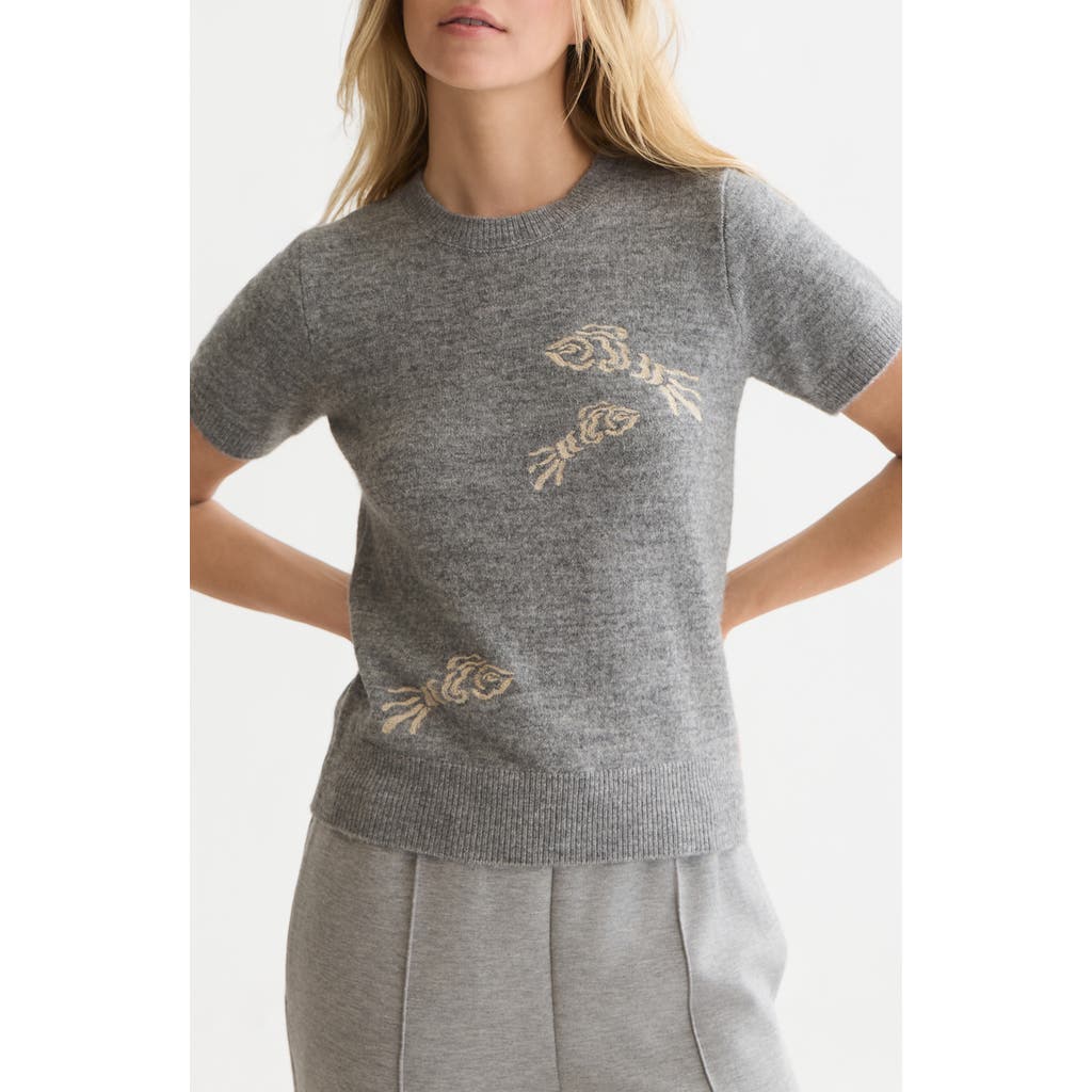 Scotch & Soda Scotch & Soda Embroidered Short Sleeve Crewneck Sweater