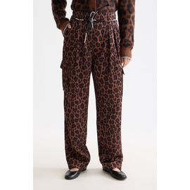 Scotch & Soda Scotch & Soda Faye Leopard Print Tapered Leg Pants