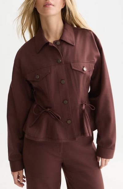 Scotch & Soda Scotch & Soda Fitted Peplum Trucker Jacket