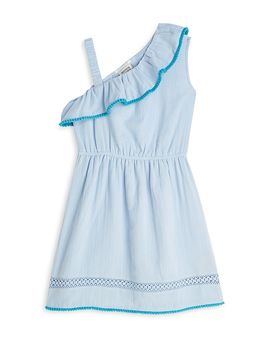 Scotch & Soda Scotch & Soda Girls' Asymmetric Ruffled Cotton Dress