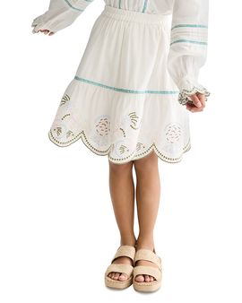 Scotch & Soda Scotch & Soda Girls' Embroidered Hem Cotton Skirt