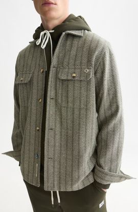Scotch & Soda Scotch & Soda Herringbone Jacquard Relaxed Fit Shirt