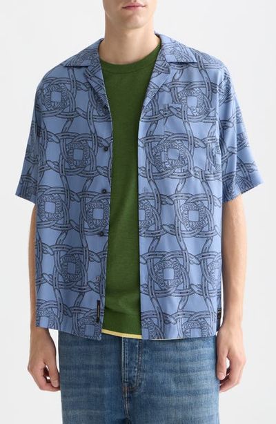 Scotch & Soda Scotch & Soda Horseshoe Print Camp Shirt
