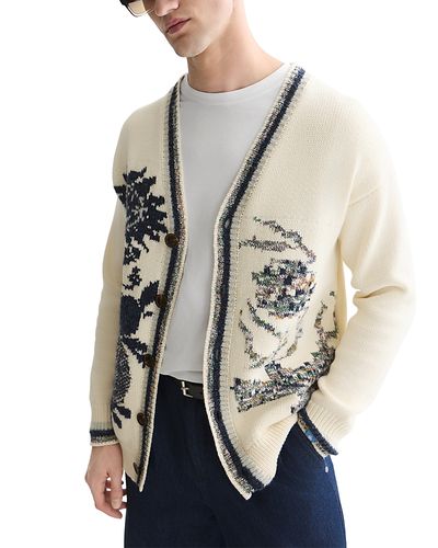Scotch & Soda Scotch & Soda Intarsia Knit Flower Cardigan Sweater