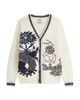 Scotch & Soda Scotch & Soda Intarsia Knit Flower Cardigan Sweater - 6