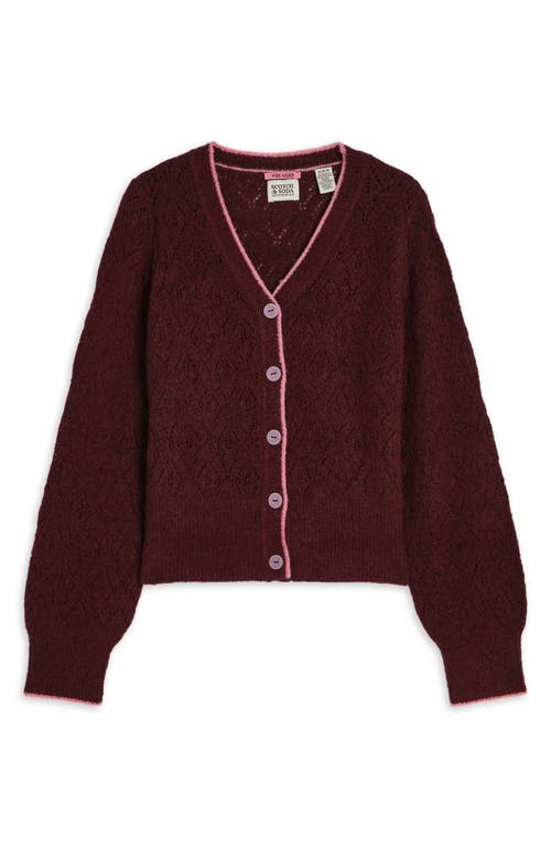Scotch & Soda Scotch & Soda Kids' Cotton Pointelle Cardigan