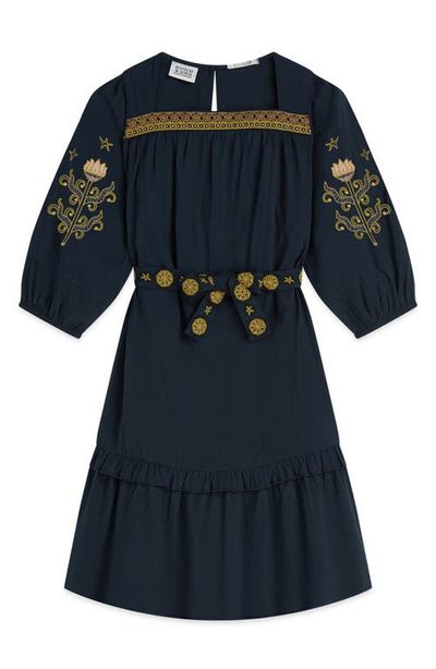 Scotch & Soda Scotch & Soda Kids' Embroidered Cotton Tunic Dress