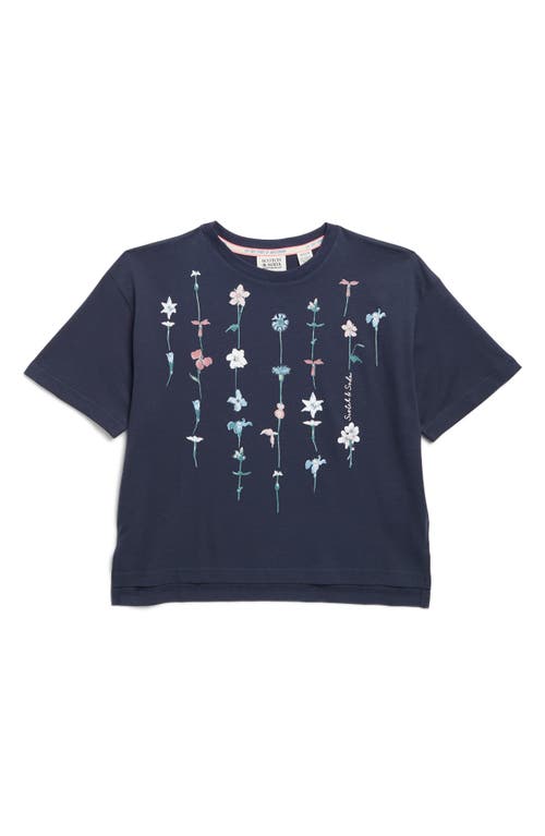 Scotch & Soda Scotch & Soda Kids' Floral Cotton Jersey Graphic T-Shirt