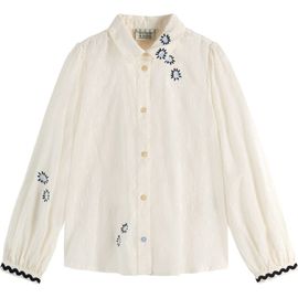 Scotch & Soda Scotch & Soda Kids' Floral Embroidered Cotton Button-Up Shirt