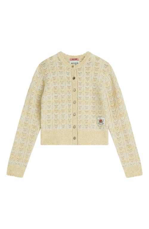 Scotch & Soda Scotch & Soda Kids' Pointelle Crewneck Cardigan