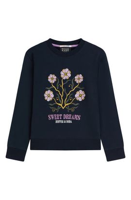 Scotch & Soda Scotch & Soda Kids' Relaxed Fit Embroidered Graphic Sweatshirt