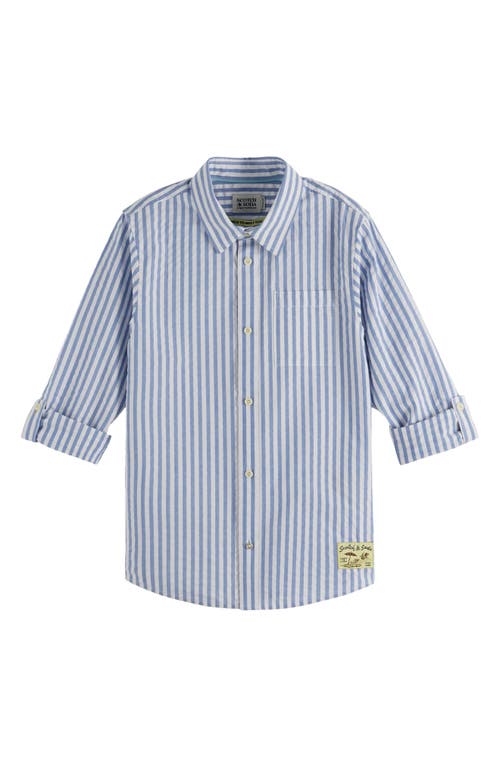 Scotch & Soda Scotch & Soda Kids' Stripe Cotton Button-Up Shirt
