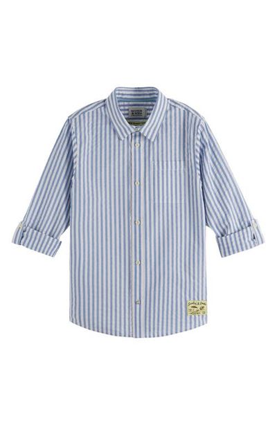 Scotch & Soda Scotch & Soda Kids' Stripe Cotton Button-Up Shirt