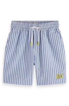 Scotch & Soda Scotch & Soda Kids' Stripe Cotton Seersucker Bermuda Shorts