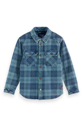 Scotch & Soda Scotch & Soda Kids' Washed Check Denim Overshirt