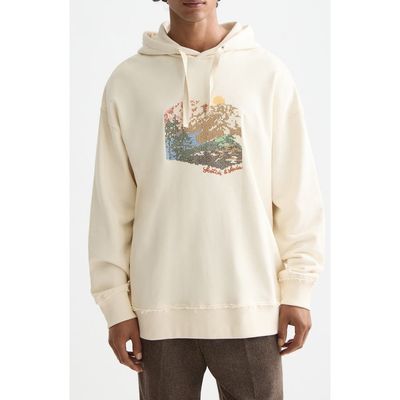 Scotch & Soda Scotch & Soda Loose Fit Embroidered Cotton Fleece Hoodie
