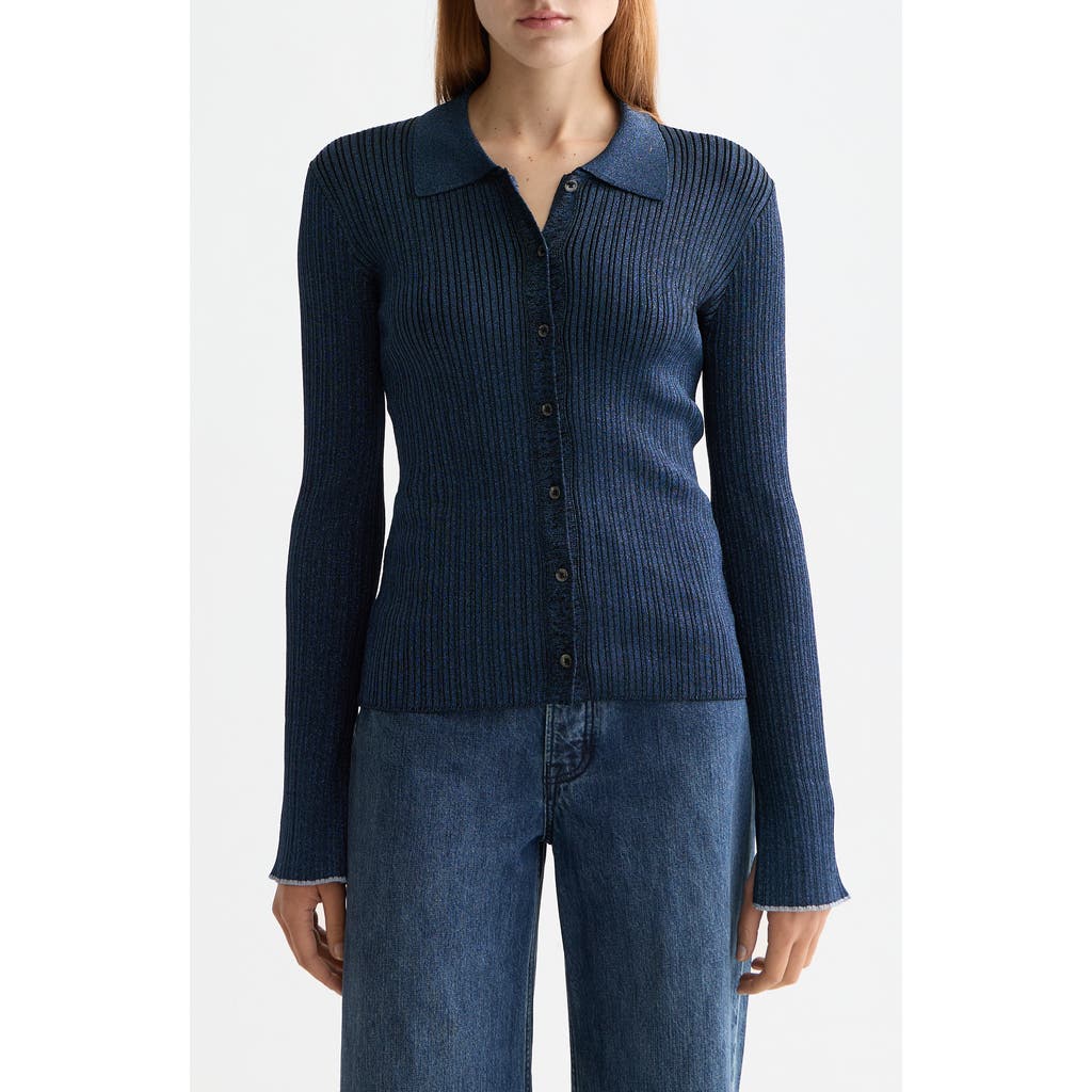 Scotch & Soda Scotch & Soda Metallic Skinny Rib Cardigan