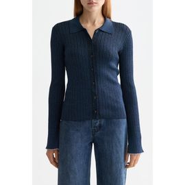 Scotch & Soda Scotch & Soda Metallic Skinny Rib Cardigan
