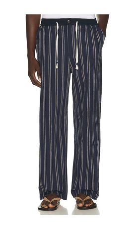 Scotch & Soda Scotch & Soda Otis Striped Linen Blend Straight Fit Jogger