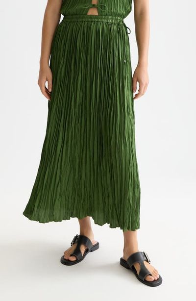 Scotch & Soda Scotch & Soda Pleated Drawstring Midi Skirt