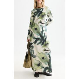 Scotch & Soda Scotch & Soda Print Long Sleeve Ankle Length Dress