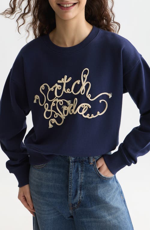 Scotch & Soda Scotch & Soda Ribbon Embroidered Logo Sweatshirt