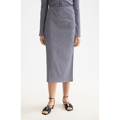 Scotch & Soda Scotch & Soda Ruched Gingham Midi Skirt