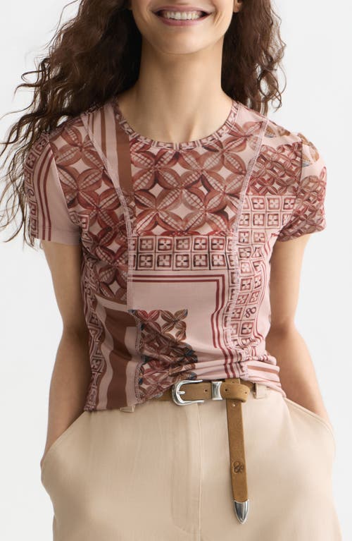 Scotch & Soda Scotch & Soda Slim Fit Printed Mesh T-Shirt