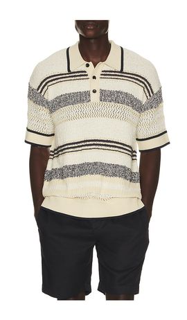 Scotch & Soda Scotch & Soda Structured Dropped Shoulder Knitted Polo
