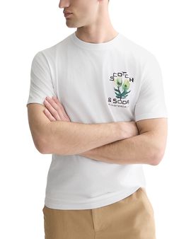 Scotch & Soda Scotch & Soda Watercolor Plant Graphic T-Shirt
