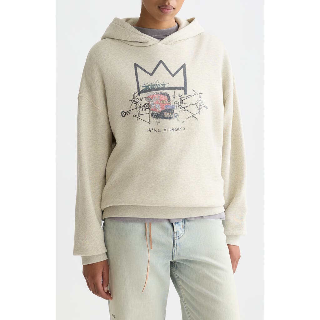 Scotch & Soda Scotch & Soda x Basquiat Embroidered Cotton Graphic Hoodie