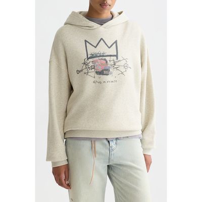 Scotch & Soda Scotch & Soda x Basquiat Embroidered Cotton Graphic Hoodie