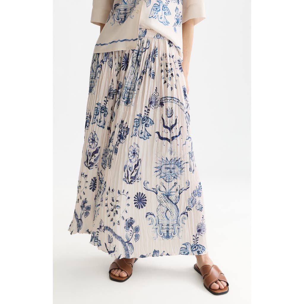 Scotch & Soda Scotch & Soda x Royal Delft Pleated Midi Skirt