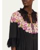 Sea 3/4-Sleeve Persephone Print Cotton Lace-Trim Midi Dress - 5